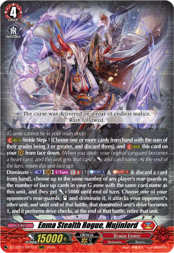(A GRADE) Enma Stealth Rogue, Mujinlord - DZ-BT12: Chasm of Lost Souls (DZ-BT12)