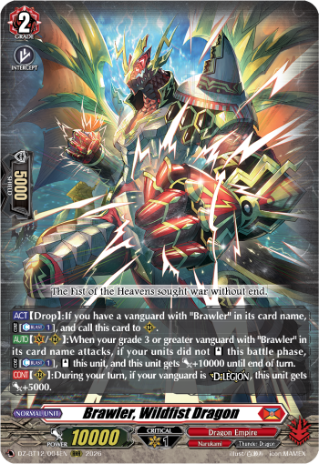 (A GRADE) Brawler, Wildfist Dragon - DZ-BT12: Chasm of Lost Souls (DZ-BT12)