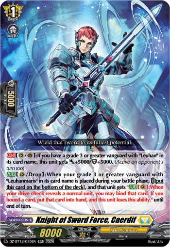 A GRADE Knight of Sword Force, Caerdif - DZ-BT12: Chasm of Lost Souls (DZ-BT12)